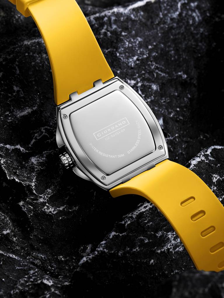 Giordano Sqaure Analog Casual Sporty Watch For Men – Mechanical-Inspired Dial, Date Display, Quartz Movement And : GZ-50151-04