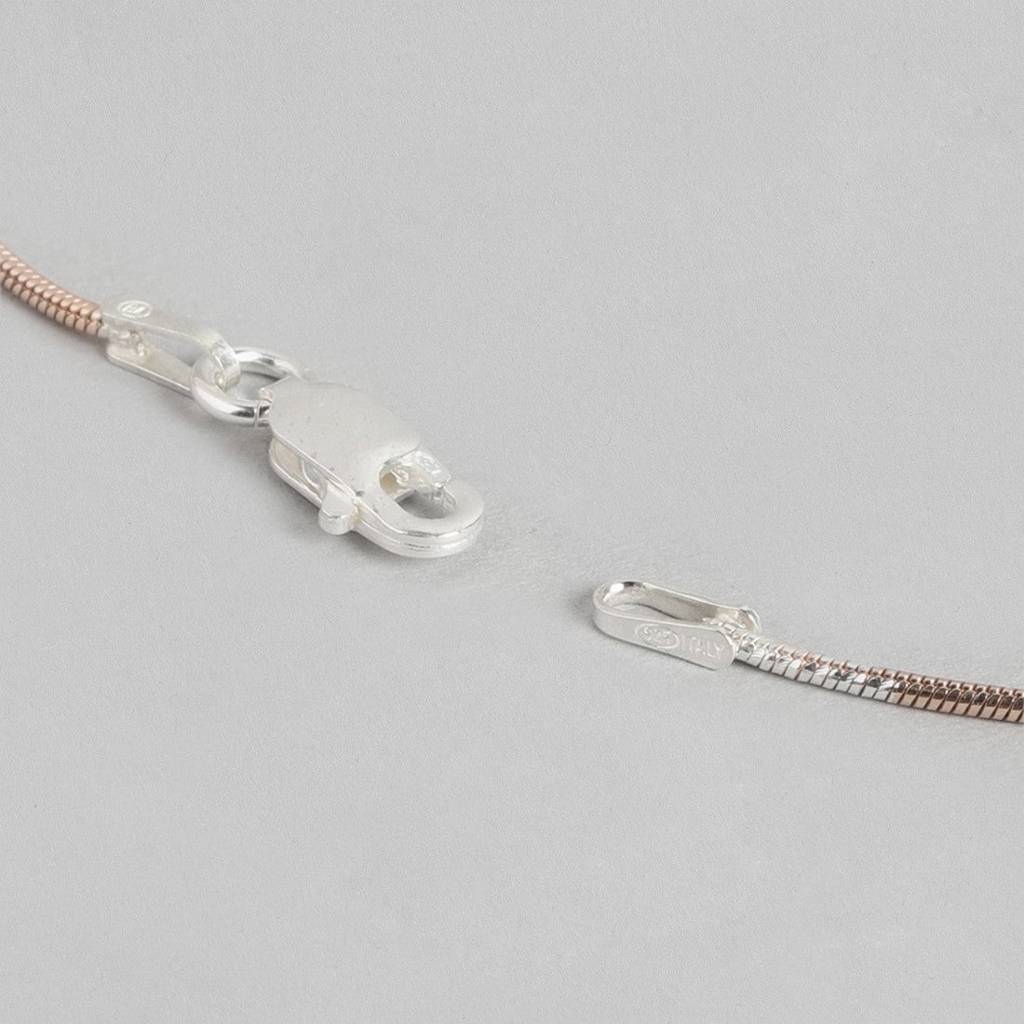 Sleeky Dual Toned 925 Sterling Silver Anklet : ANK-60067-PAIR