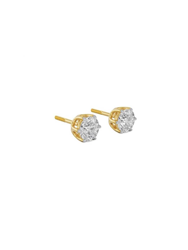 Six Prong 1 Ct Lab Grown Diamond Studs : E1058