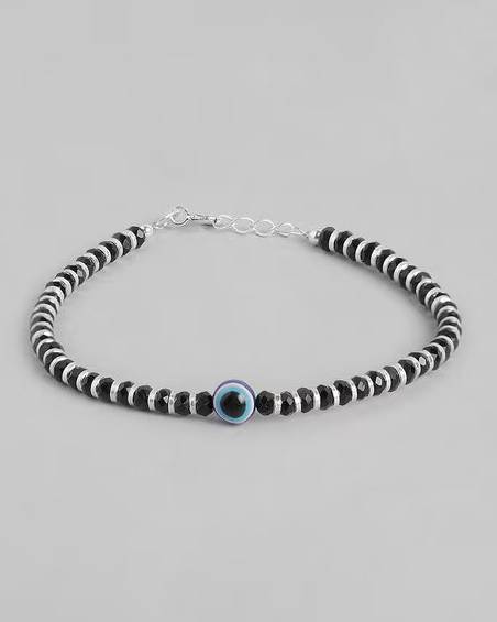 925 Pure Silver Nazariya Bracelet | Silver Evil Eye Nazariya Bracelet For Girls : BR1052