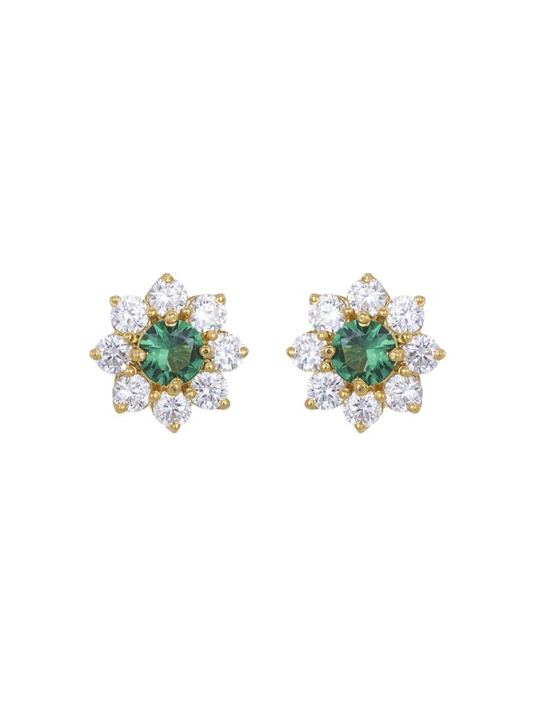 925 Silver Magnolia Earrings : CSE246