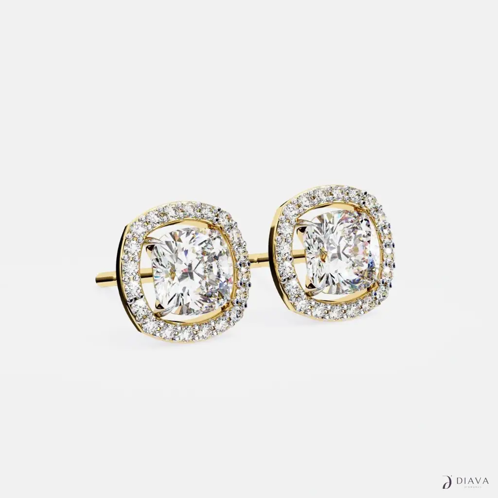 Cushion Halo Studs : CushionHaloStuds
