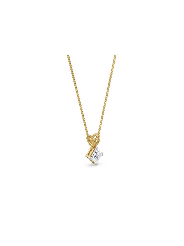 0.5 Ct Princess Lab Grown Diamond Pendant : P755
