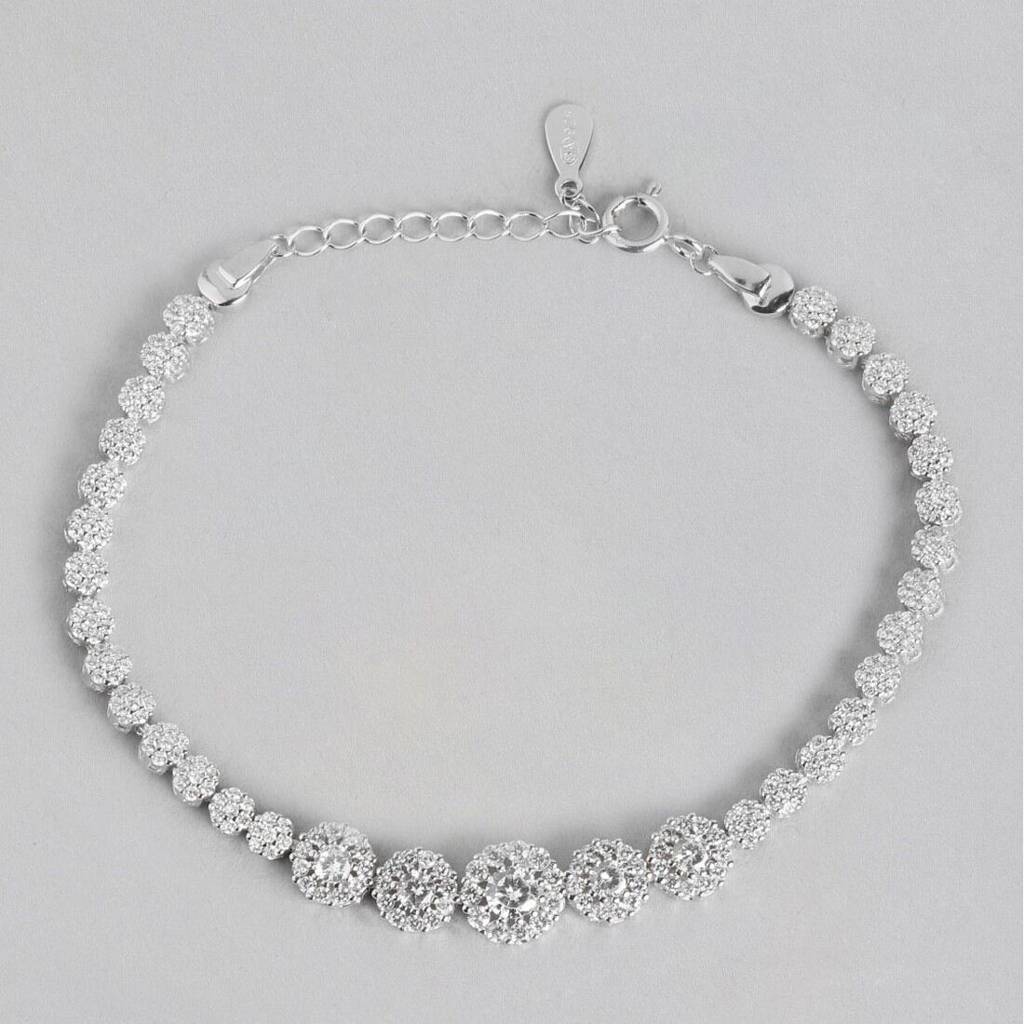 Dazzling Adjustable 925 Silver Bracelet : BR-80113