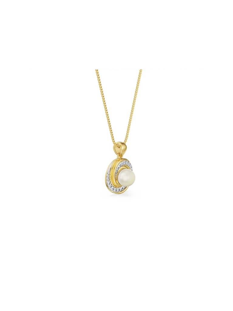 Pearly Swirly Diamond Pendant : P716
