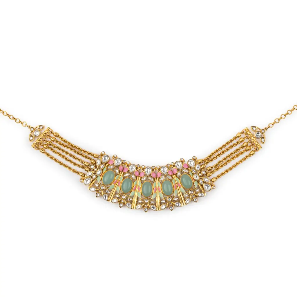 Gulmohar Springtime Necklace By Tribe Amrapali : 1097