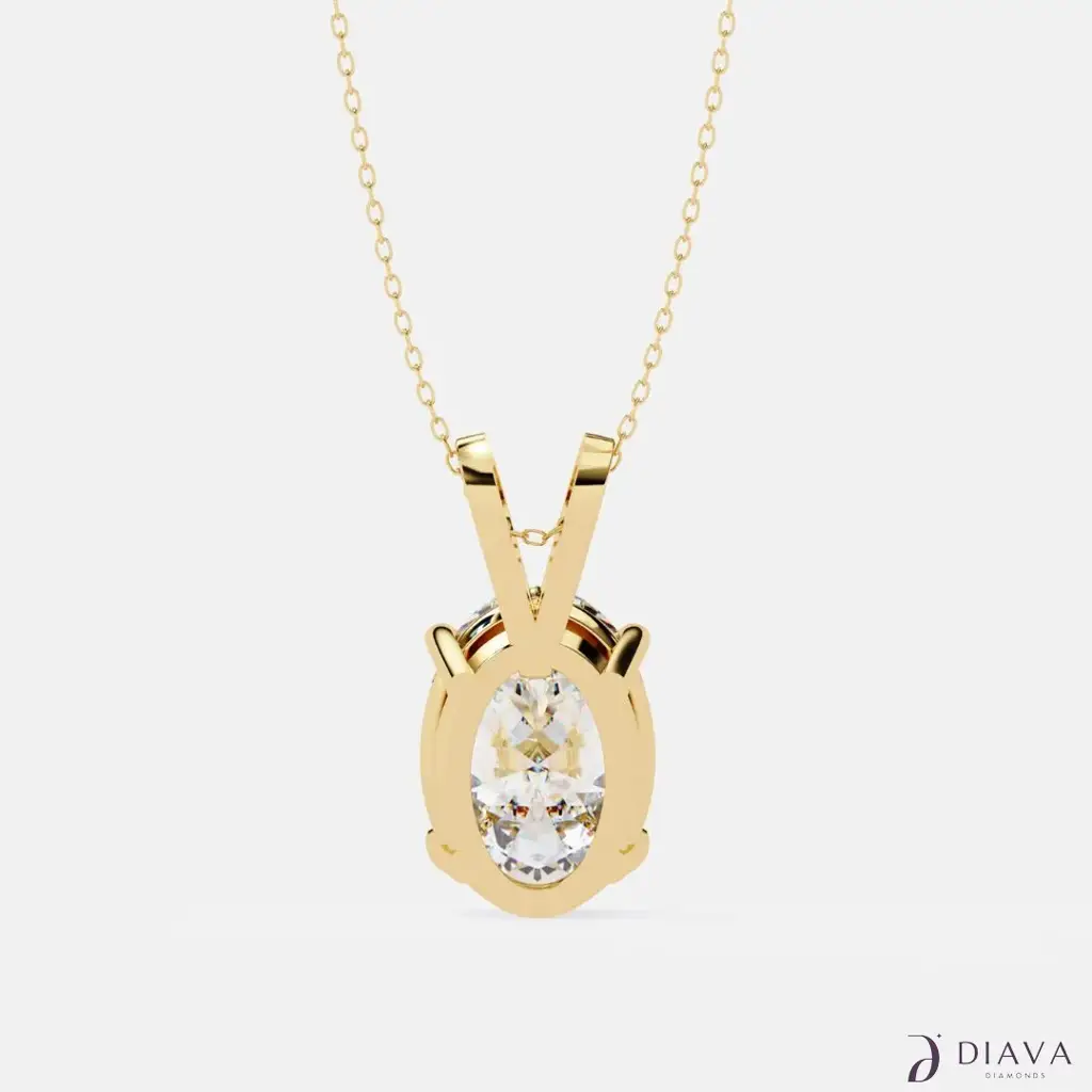 Classic Oval Solitaire Pendant : ClassicOvalSolitairePendant