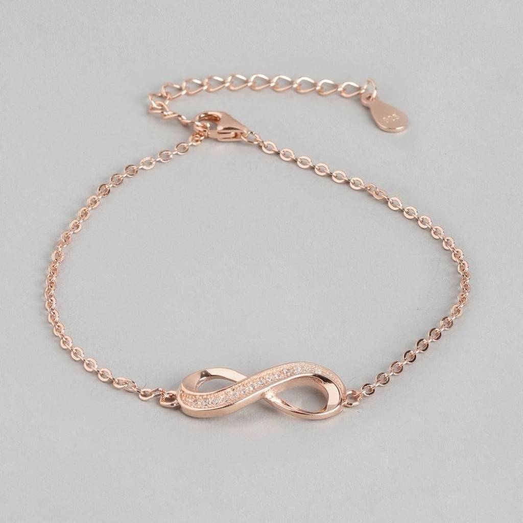 To Infinity And Beyond Rose Gold 925 Silver Bracelet : BR-80065