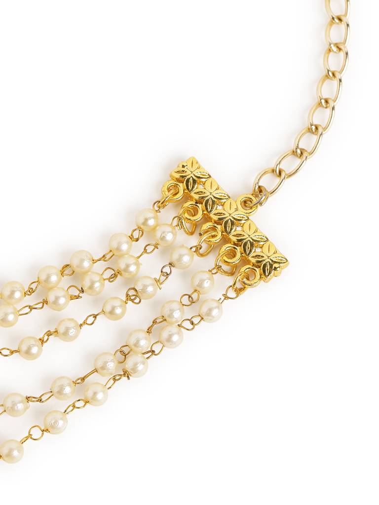 Royal Multi-Strand Pearl Choker Necklace Set : YI24A0723N