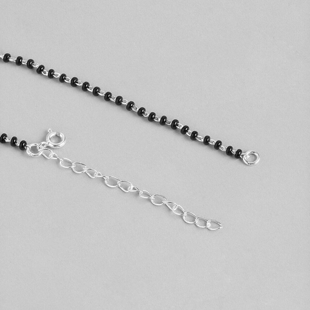 Radiant Union 925 Sterling Silver Rhodium-Plated Mangalsutra : MGS-10051-C-R