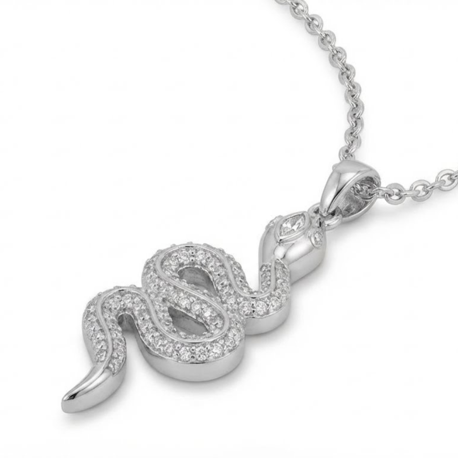 Single Snake Necklace For Women | Minimal Bar Style Pendant Jewellery : 6615130050