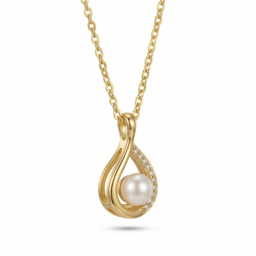 Raindrop Pendant Necklace For Women – Elegant Teardrop Design With Minimal Modern Finish | Premium Graceful Jewel : 6784510243