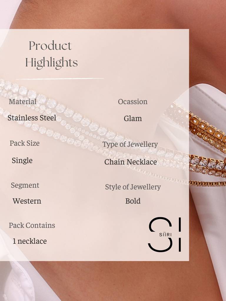 Sophias Tennis Chain 3Mm : CJLX198484404DW