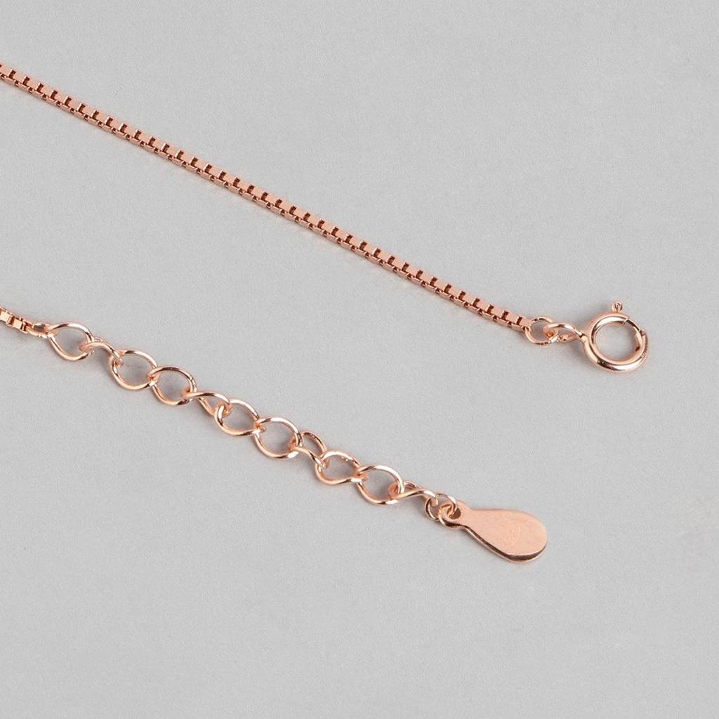 Butterfly Cubic Zirconia Rose Gold Plated 925 Sterling Silver Bracelet : BR-80299-RG