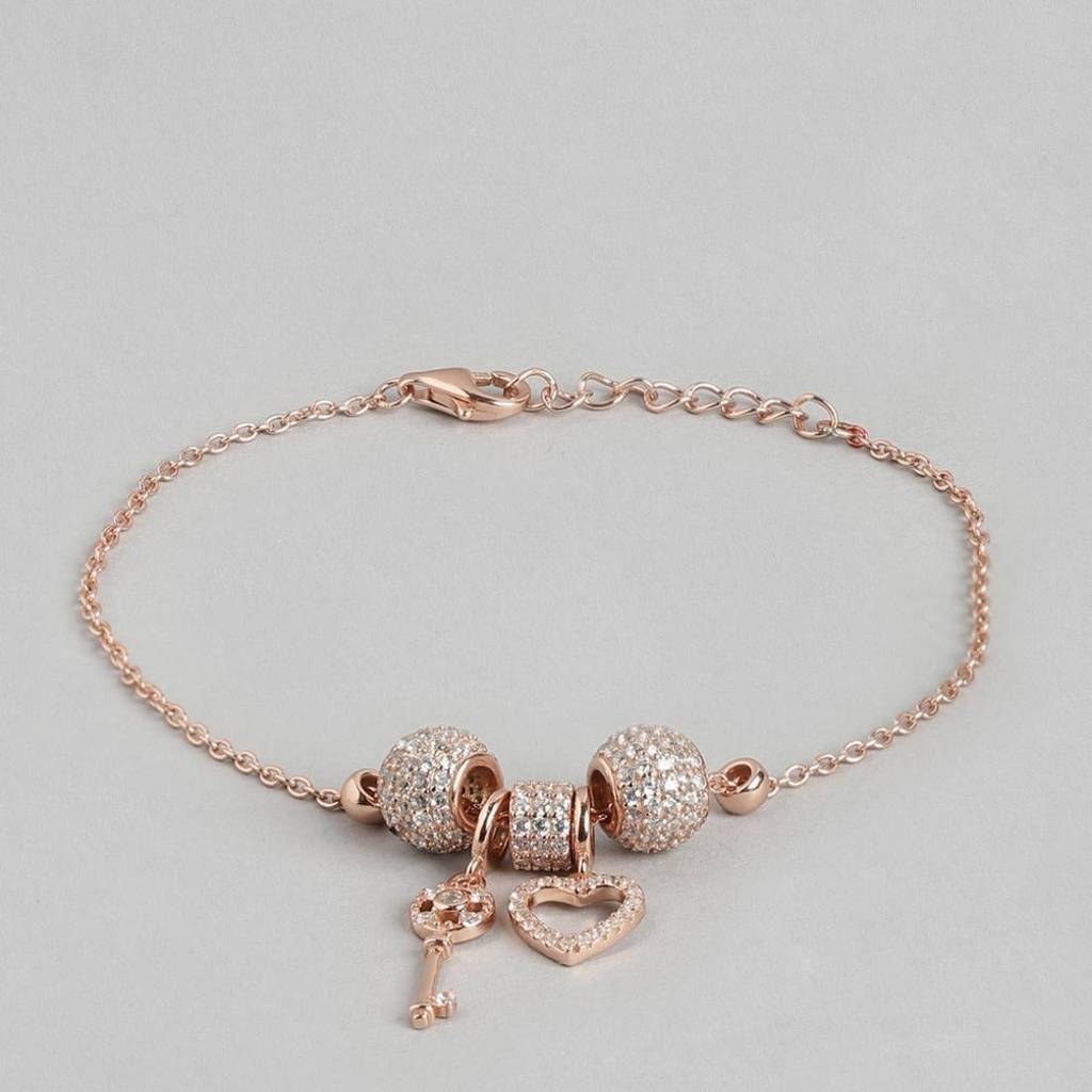 Key To The Heart 925 Silver Bracelet : BR-80010