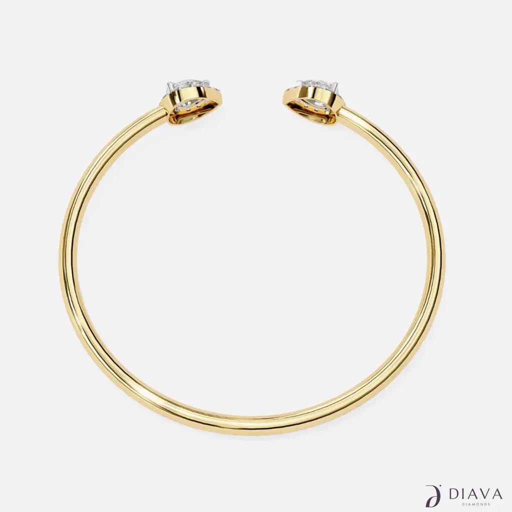Twin Diamond Open Cuff : TwinDiamondOpenCuff