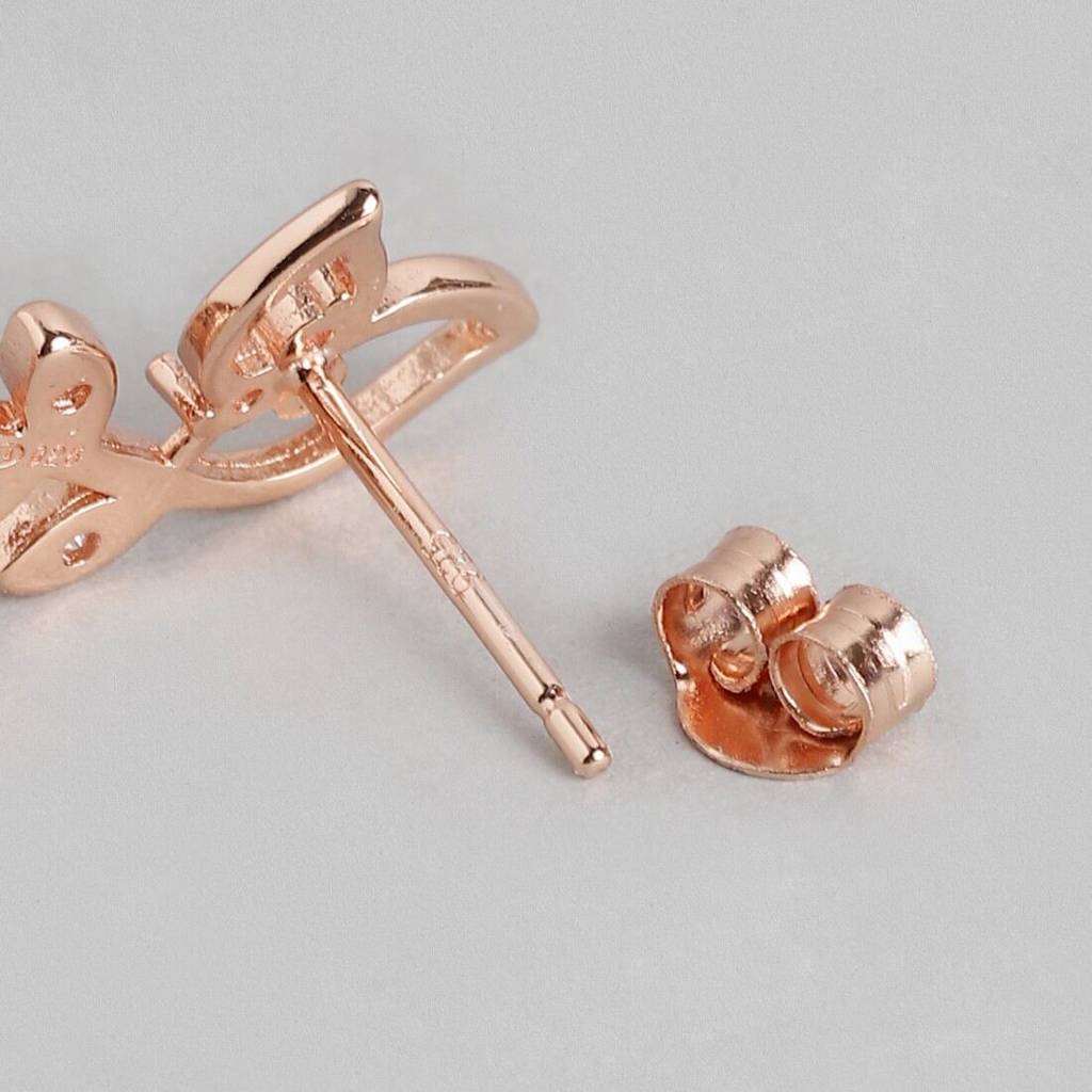 Greek Goddess 925 Silver Jewellery Set In Rose Gold Platring : EAR-20074