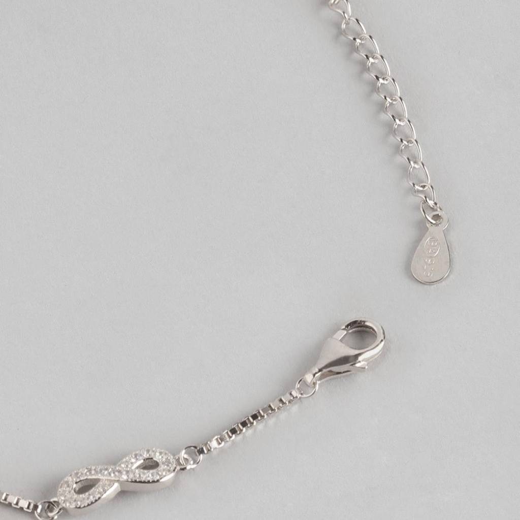 Classy Infinity 925 Sterling Silver Bracelet : BR-80049