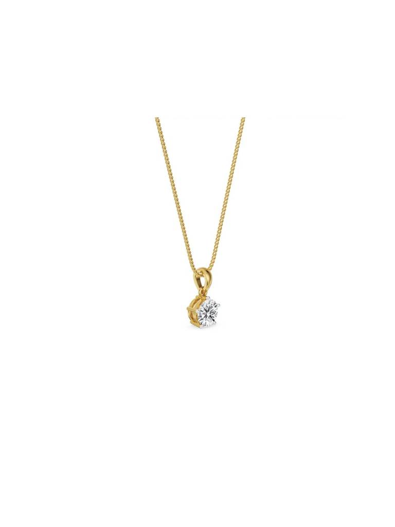 Five Prong 2 Ct Lab Grown Diamond Pendant : P769
