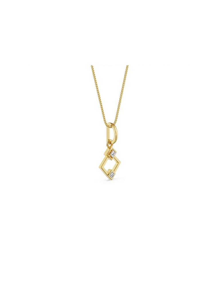 Geometric Glistening Diamond Pendant : P718