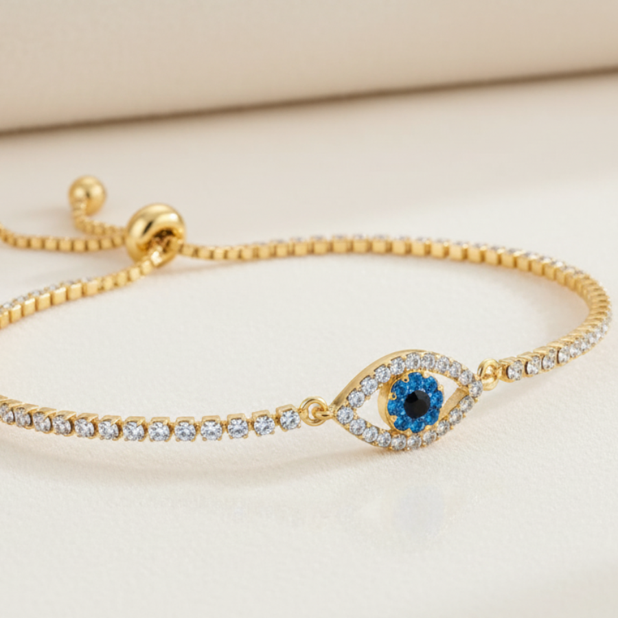 Round Evil Eye Bracelet For Women | Protective Symbolic Bracelet Jewellery : 5446820994
