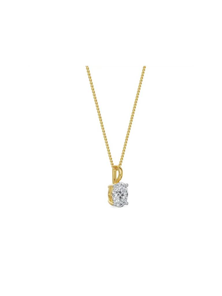 1.5 Ct Oval Lab Grown Diamond Pendant : P747