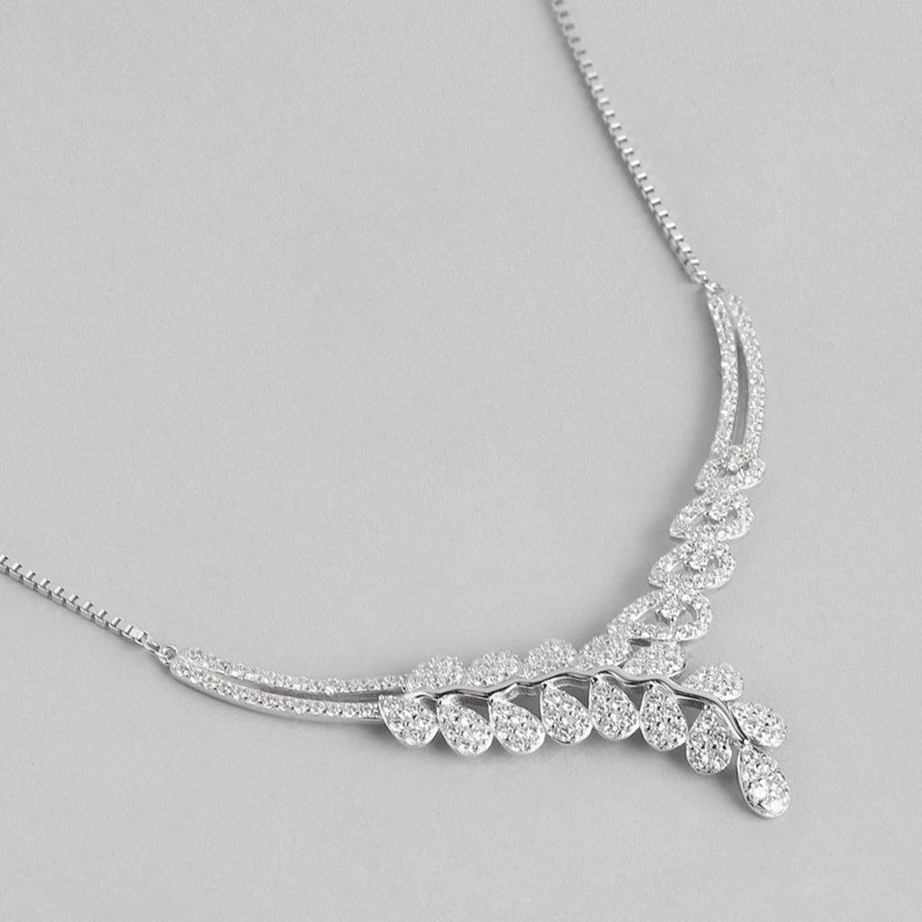 Leaf-Droplet 925 Silver Jewellery Set : JS-70041