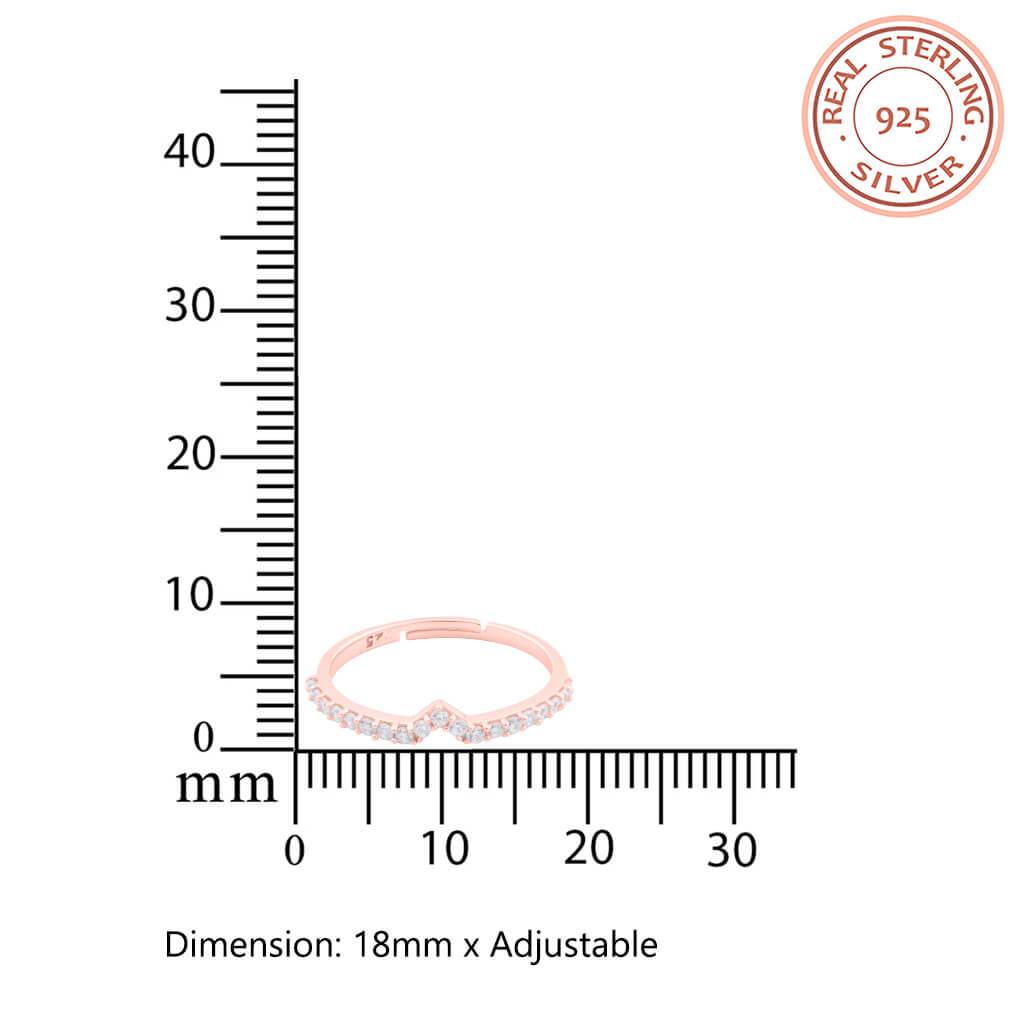 Rose Gold Cupid Arrow Band For Women'S : ZLCPLR-1016WR