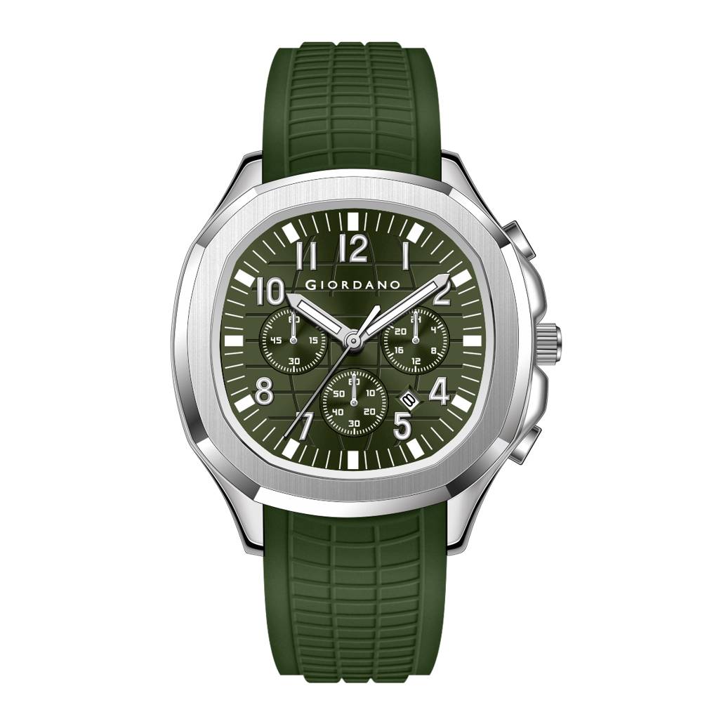 Giordano Precision And Comfort Multi Function Watch For Men With Textured Dial & Trendy Silicone Band : GZ-50143-04