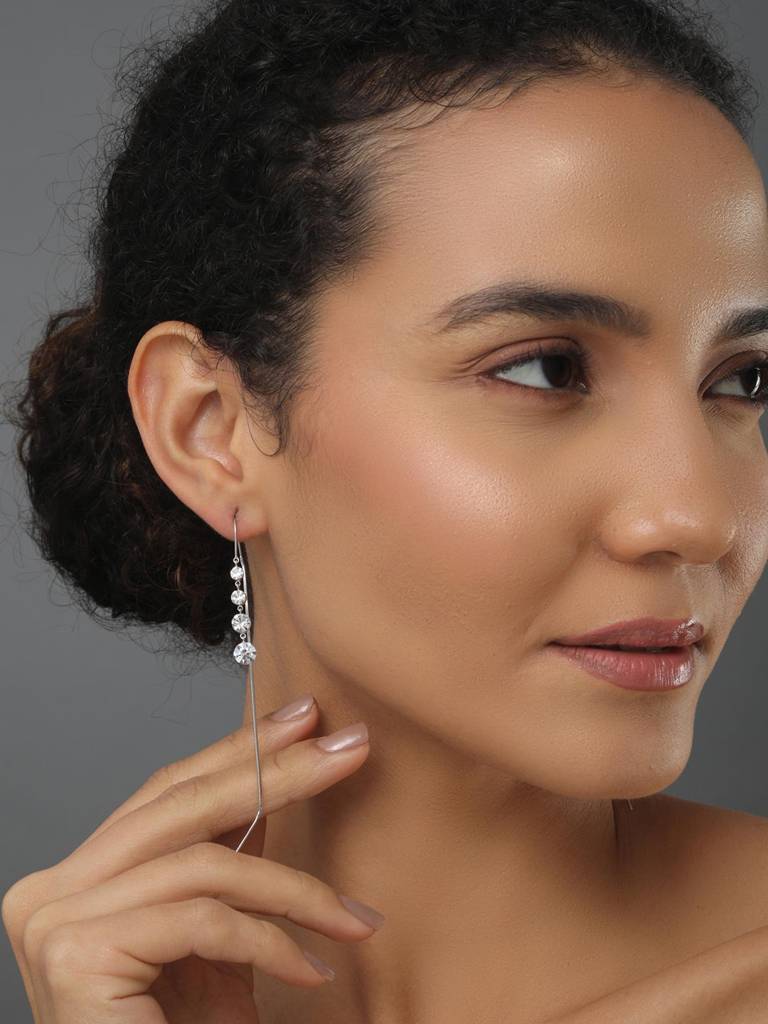 Diamond Drop Earring : WER50MLSLV
