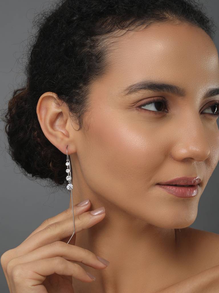 Diamond Drop Earring : WER50MLSLV