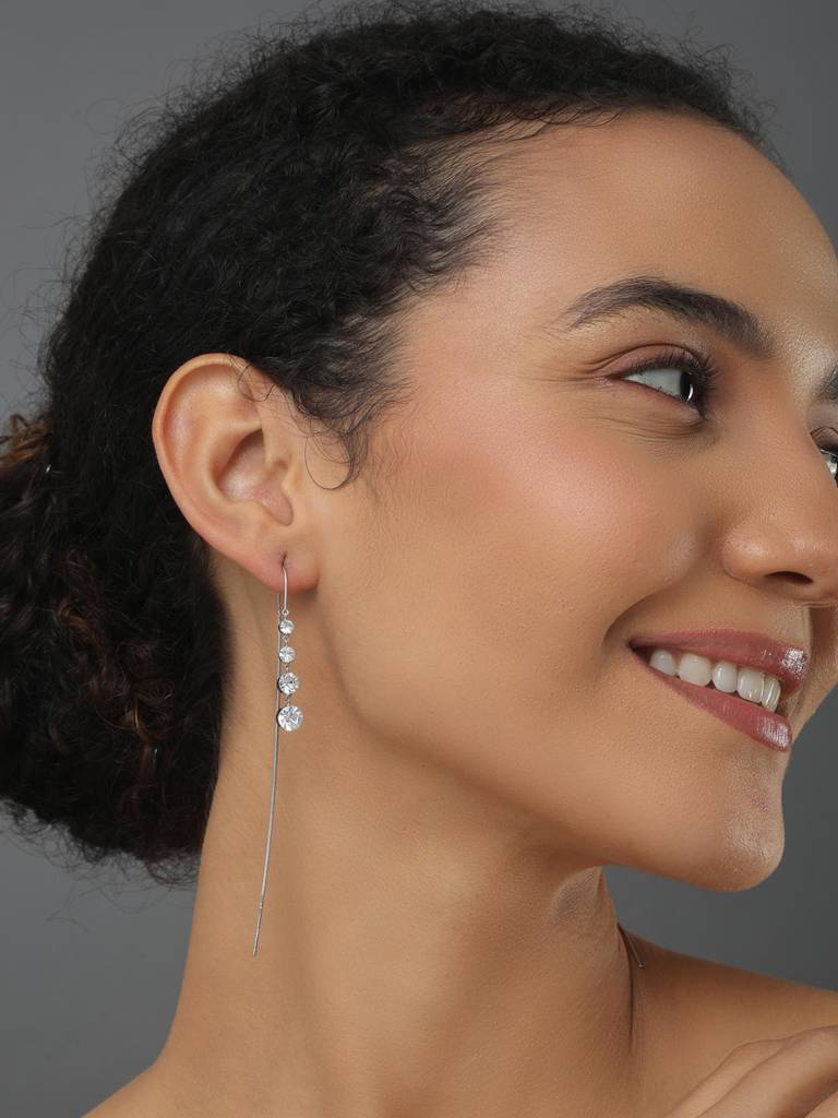 Diamond Drop Earring : WER50MLSLV