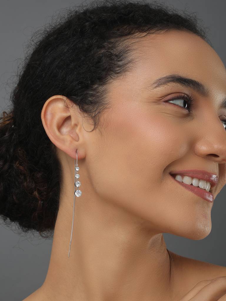 Diamond Drop Earring : WER50MLSLV