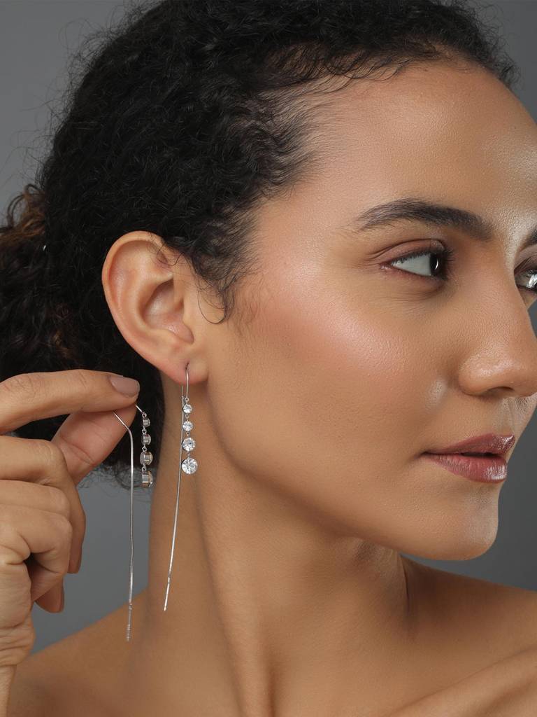 Diamond Drop Earring : WER50MLSLV