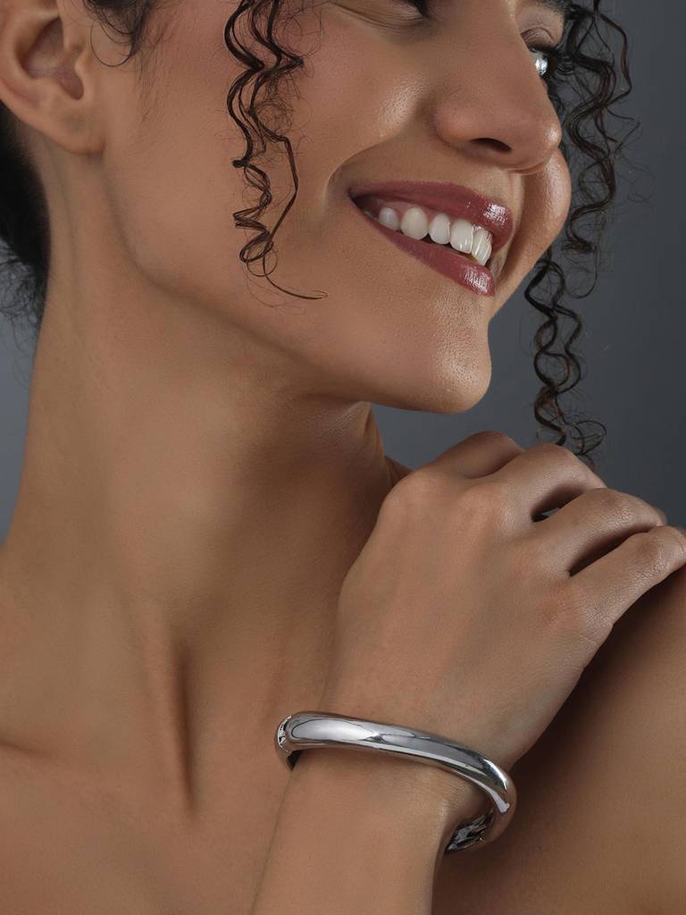 Thin Silver Gold Bangle For Stacks : WBR130WCSLV