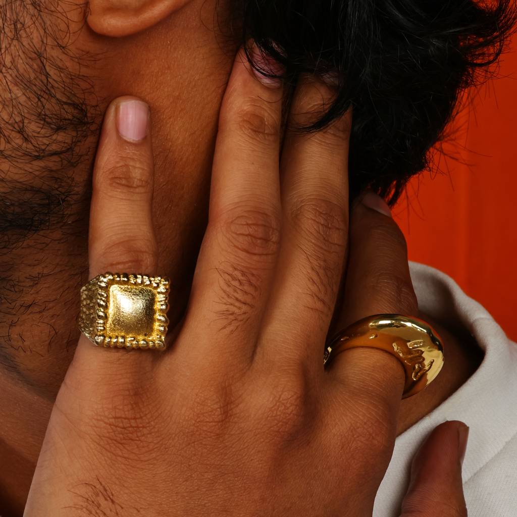 Men'S Dome Ring In 92.5 Sterling Silver : AVM-47