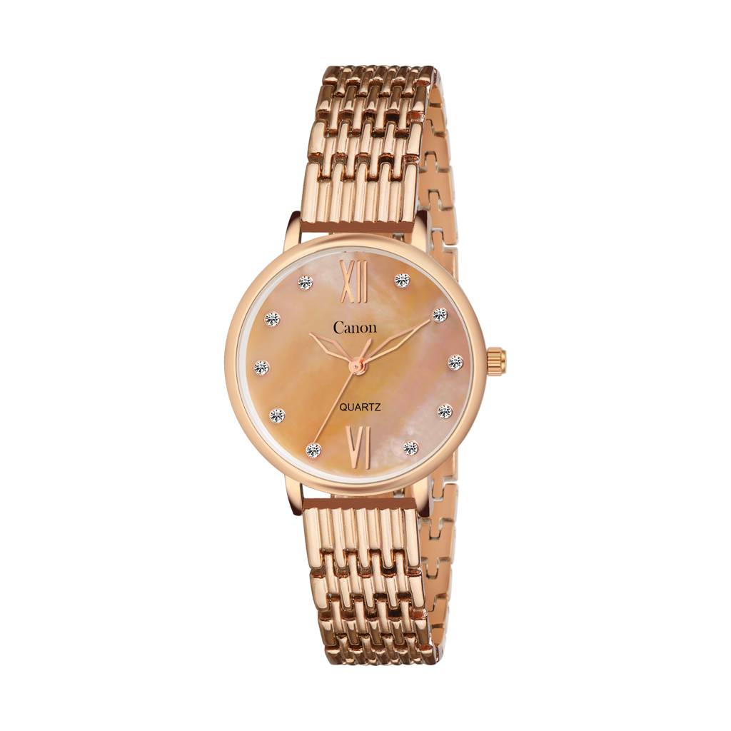 Canon Quartz Mother Of Pearl Dial Watch For Women - Rose Gold : CN-413