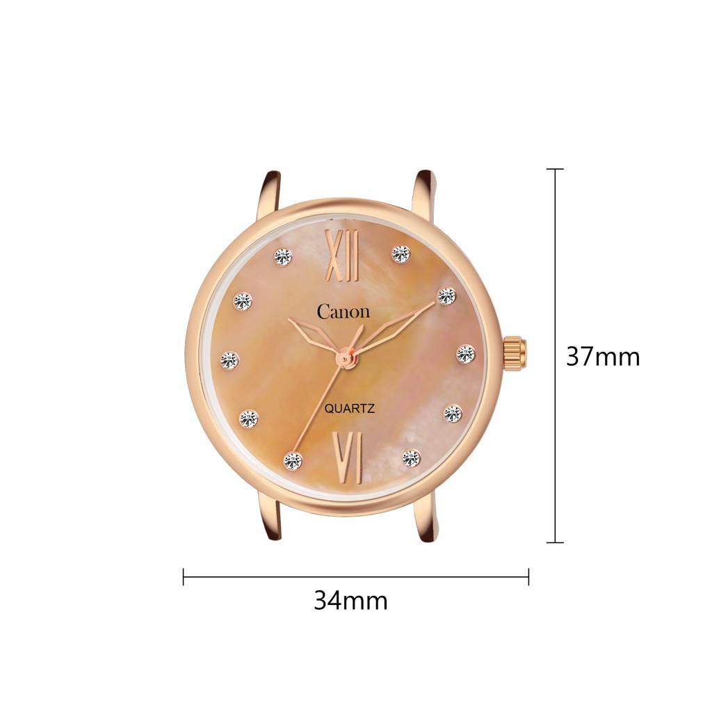 Canon Quartz Mother Of Pearl Dial Watch For Women - Rose Gold : CN-413