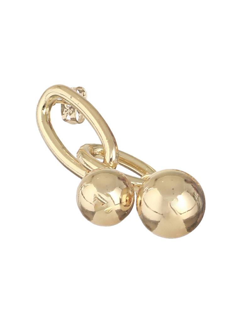 Anti-Tarnish 18K Gold Plated Dangling Orb Earrings : STER8002