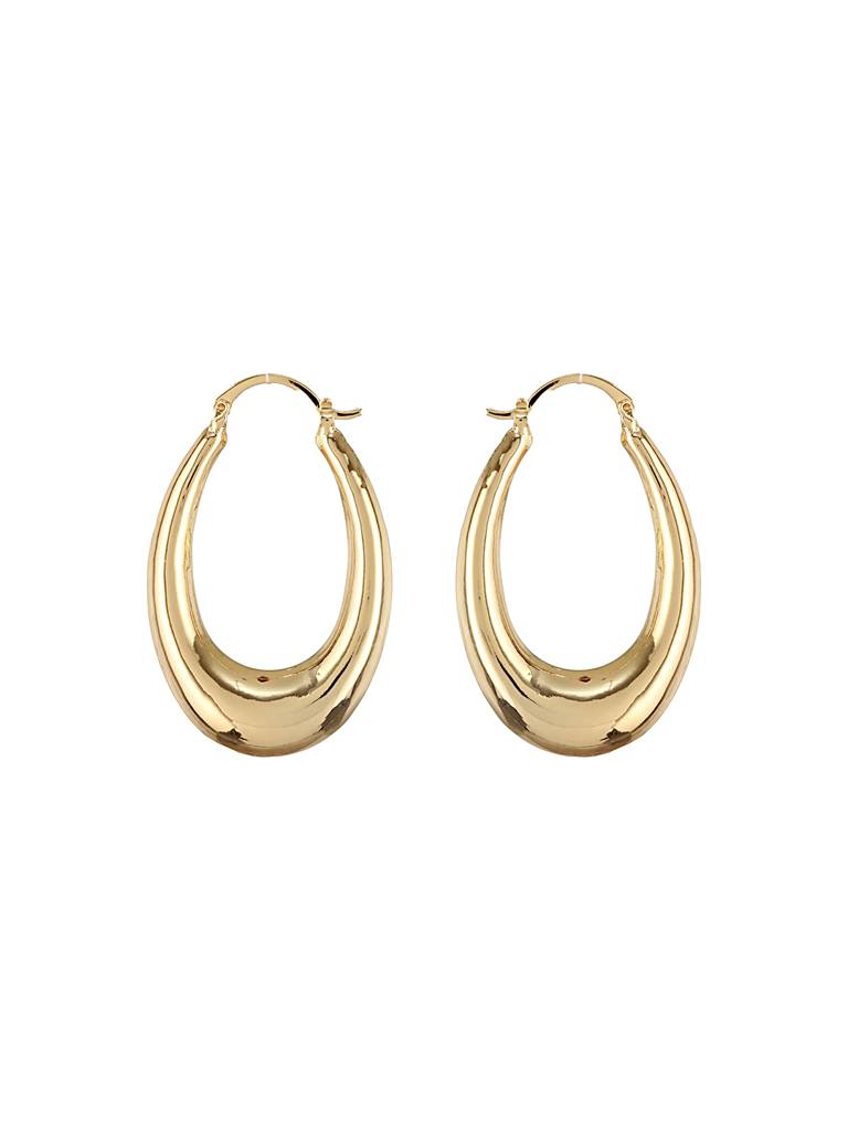 Anti-Tarnish Gold Plated U -Shaped  Chunky Hoop Earrings : STER8005