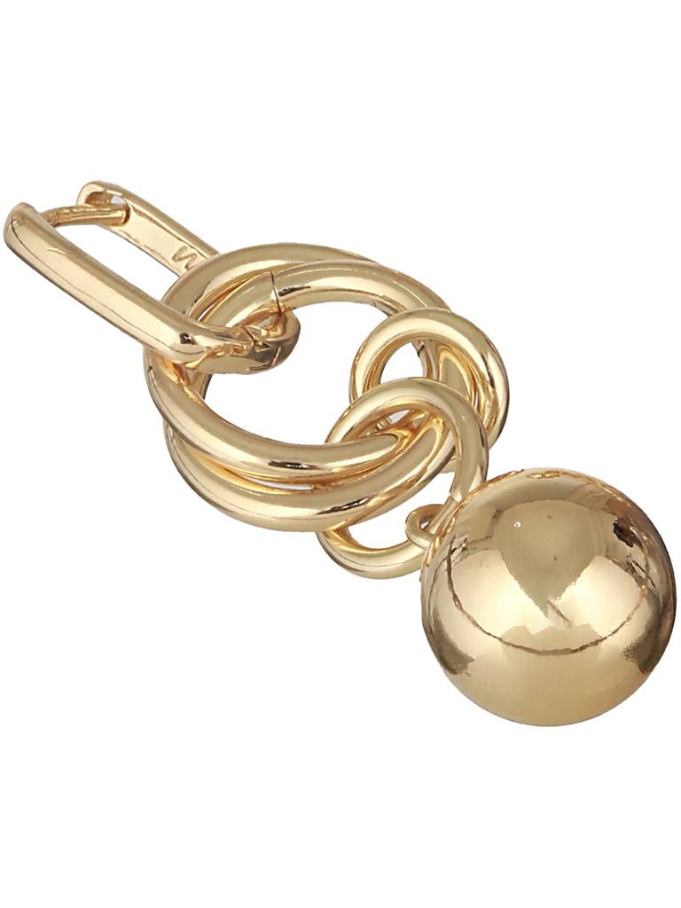 Anti-Tarnish Gold Plated Link Orb Dangler Earrings : STER8006