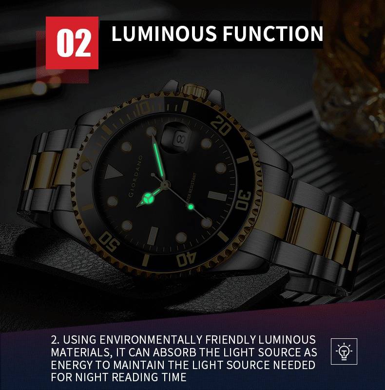 Analog Wrist Watch For Men Stylish Metal Strap With Water Resistant 3 Hand Mechanism Watch : GD-50006-55