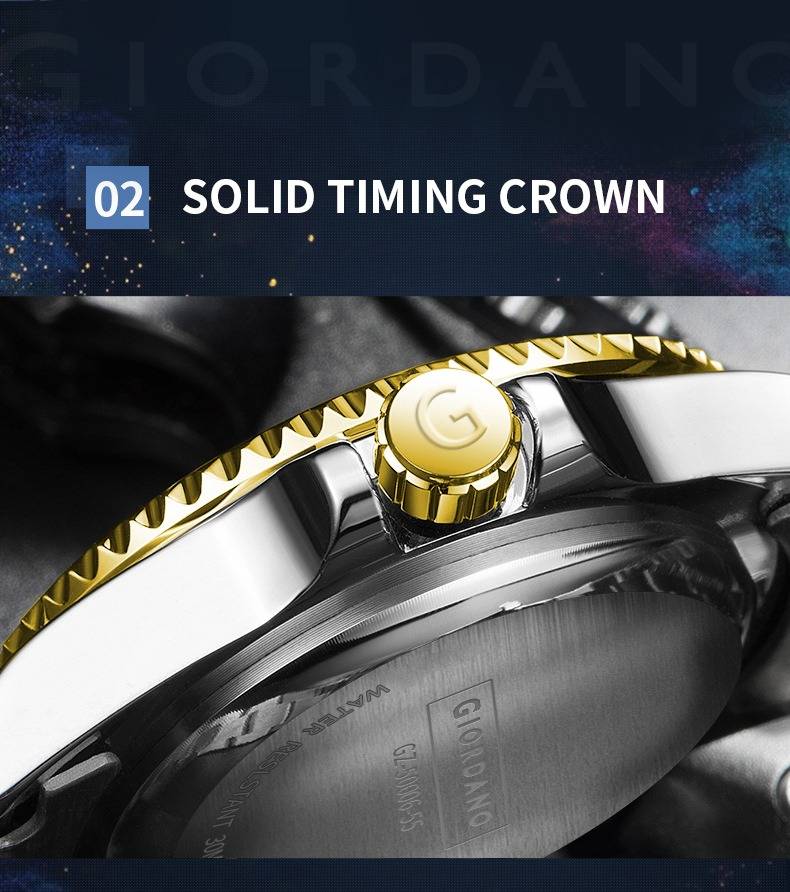 Analog Wrist Watch For Men Stylish Metal Strap With Water Resistant 3 Hand Mechanism Watch : GD-50006-55