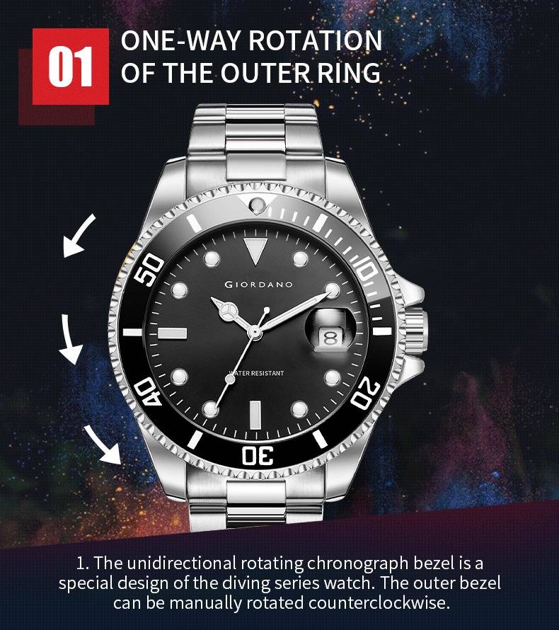 Analog Wrist Watch For Men Stylish Metal Strap With Water Resistant 3 Hand Mechanism Watch : GD-50006-11