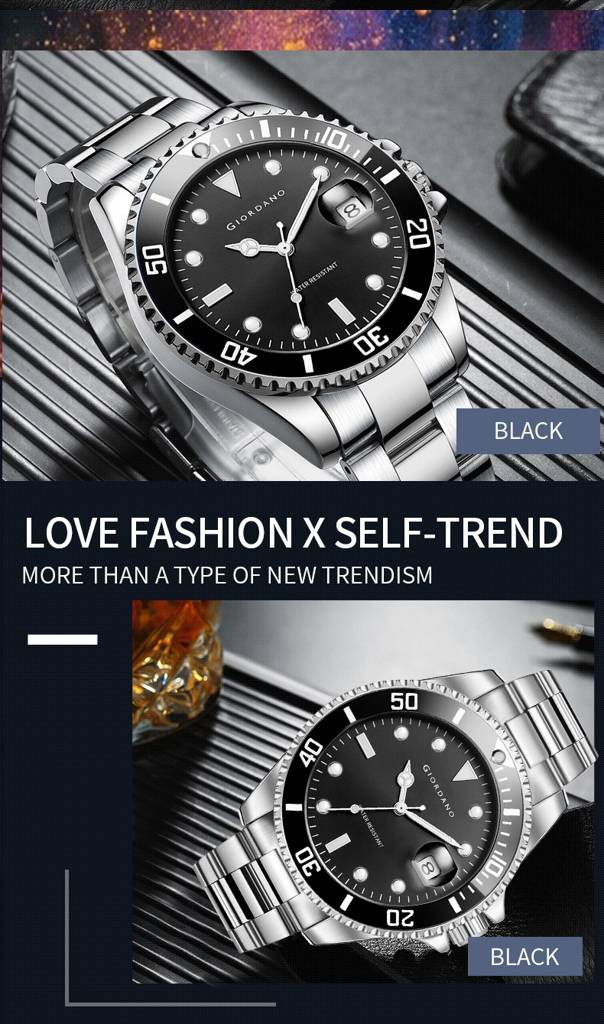 Analog Wrist Watch For Men Stylish Metal Strap With Water Resistant 3 Hand Mechanism Watch : GD-50006-11