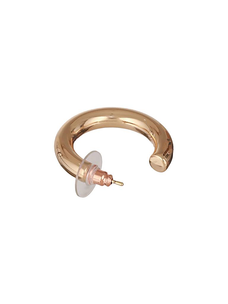 Anti-Tarnish Gold Plated Styling C Hoops Earrings : STER8011