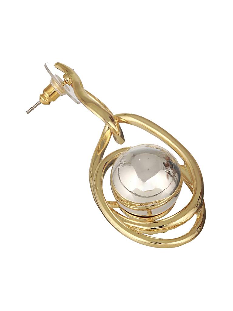 Anti-Tarnish 18K Gold & Silver Plated Orbital Hoop Earrings : STER8021