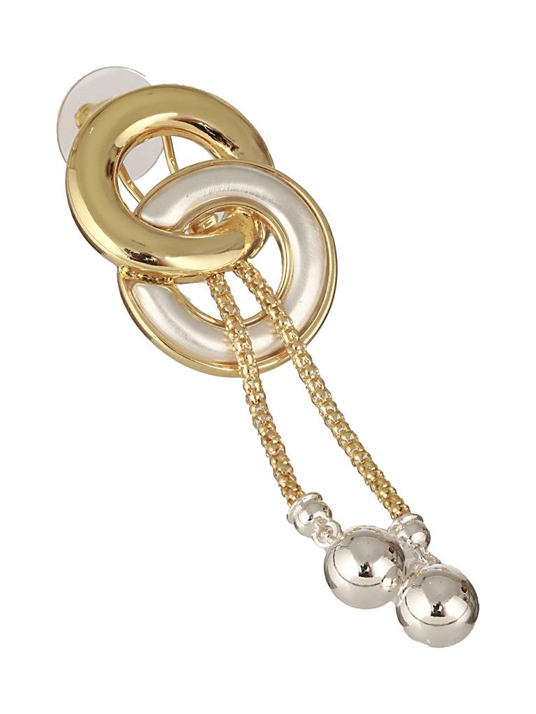 Anti-Tarnish 18K Gold Plated & Enamelled Eliptical Leafy Dangler Earrings : STER8029