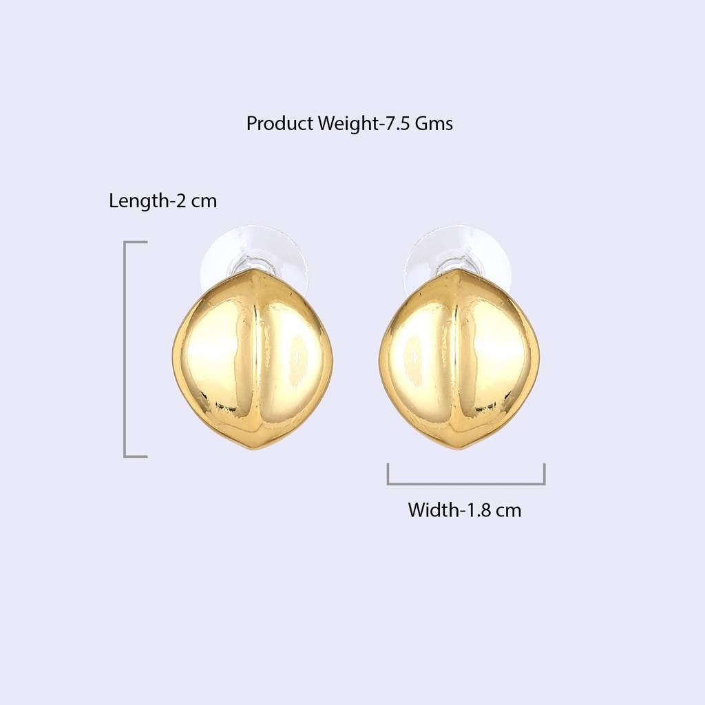 Estele Gold Plated Stylish Semi-Luxury Demifine Stud Earrings For Girls & Women : 803701-YLER
