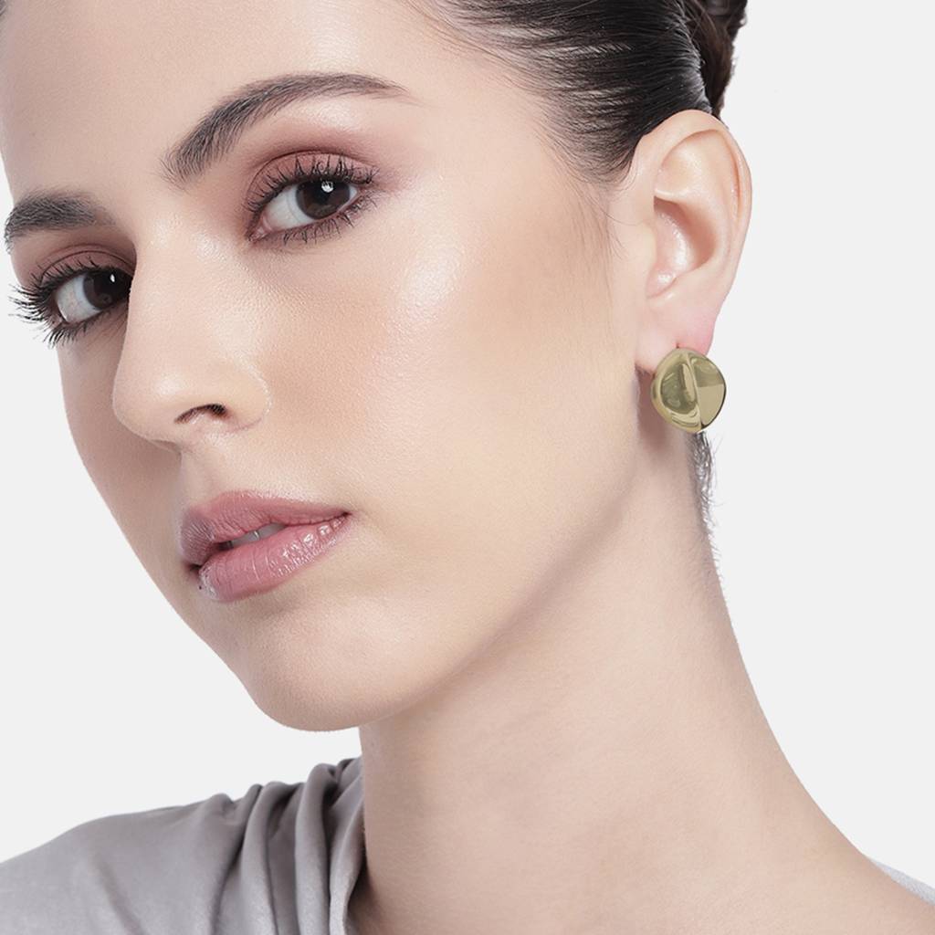 Estele Gold Plated Stylish Semi-Luxury Demifine Stud Earrings For Girls & Women : 803701-YLER